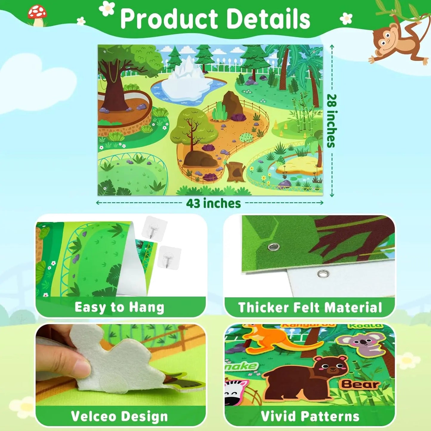 Montessori Felt Board Story Set – Outer Space Learning Activities, Preschool Educational Toy & Party Decoration