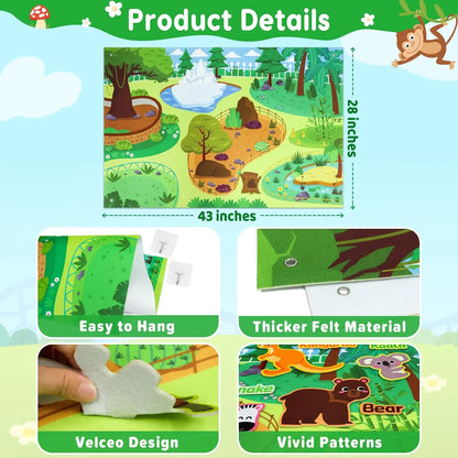 Montessori Felt Board Story Set – Outer Space Learning Activities, Preschool Educational Toy & Party Decoration