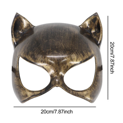 Cat Mask Costume - Animal Cosplay Face Cover for Halloween Parties & Festivals