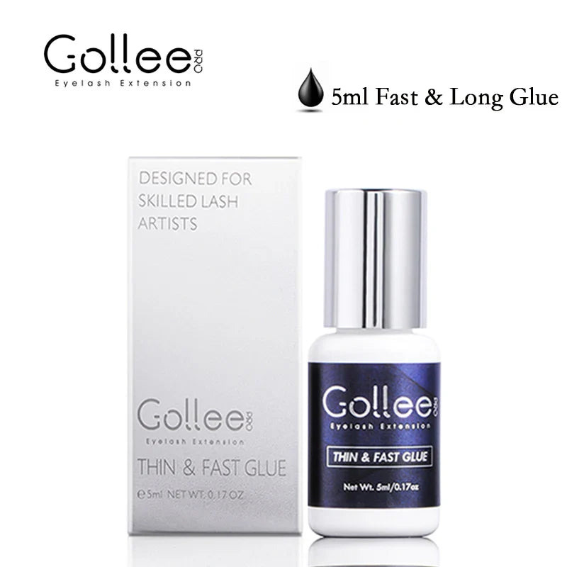 New Gollee 0.5s Quick-Dry Waterproof Eyelash Extension Glue – 6-8 Weeks Long-Lasting Adhesive