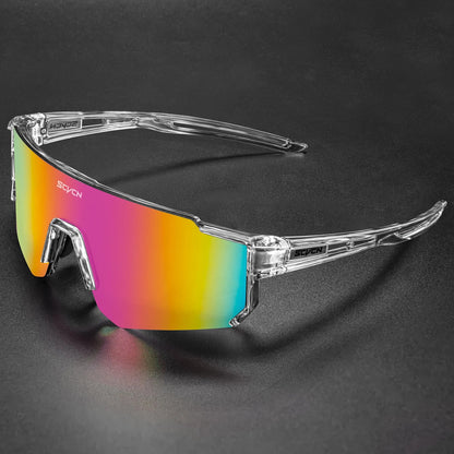 Scvcn UV400 Sports Sunglasses - Fashion Eyewear for Men and Women, Ideal for Biking, Running, Driving and Racing