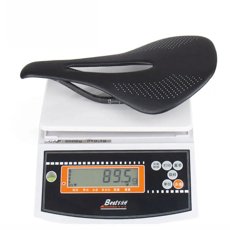 ELITAONE Road & MTB Bike Saddle — 240x143mm Carbon Fiber Round Rail | Super Light 89g 3143ER Seat