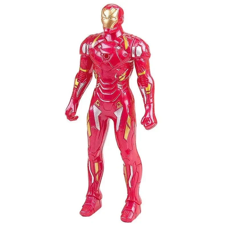 17cm Marvel Anime Action Figures – Spiderman, Hulk, Iron Man Toys for Kids, Cartoon Glow Doll Christmas Gift