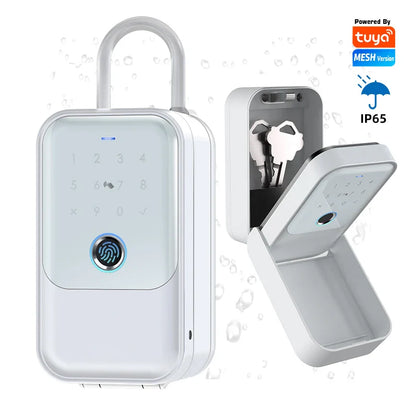 YRHAND TTlock Smart Fingerprint Lock Box – Digital Password, IC Card, Tuya Electronic Portable IP66 Security for Smart Home