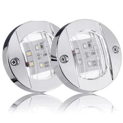 Blue & White Marine LED Deck Courtesy Lights – Waterproof Stern Transom Boat Lamps (1-4pcs)