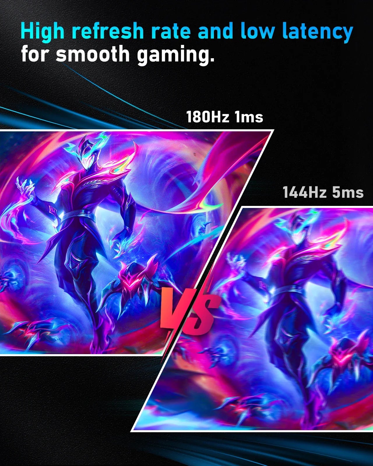 FYHXele 24" FHD Gaming Monitor – 180Hz, 1ms Response, Eye Care LCD, HDR, G-Sync Support, VESA Mount