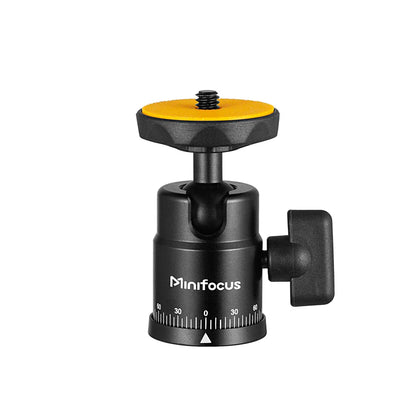 Mini Ball Head Panoramic Tripod – 1/4'' Hot Shoe Mount for DSLR Camera, Camcorder, Monitor, Smartphone, Light, Microphone, Slider