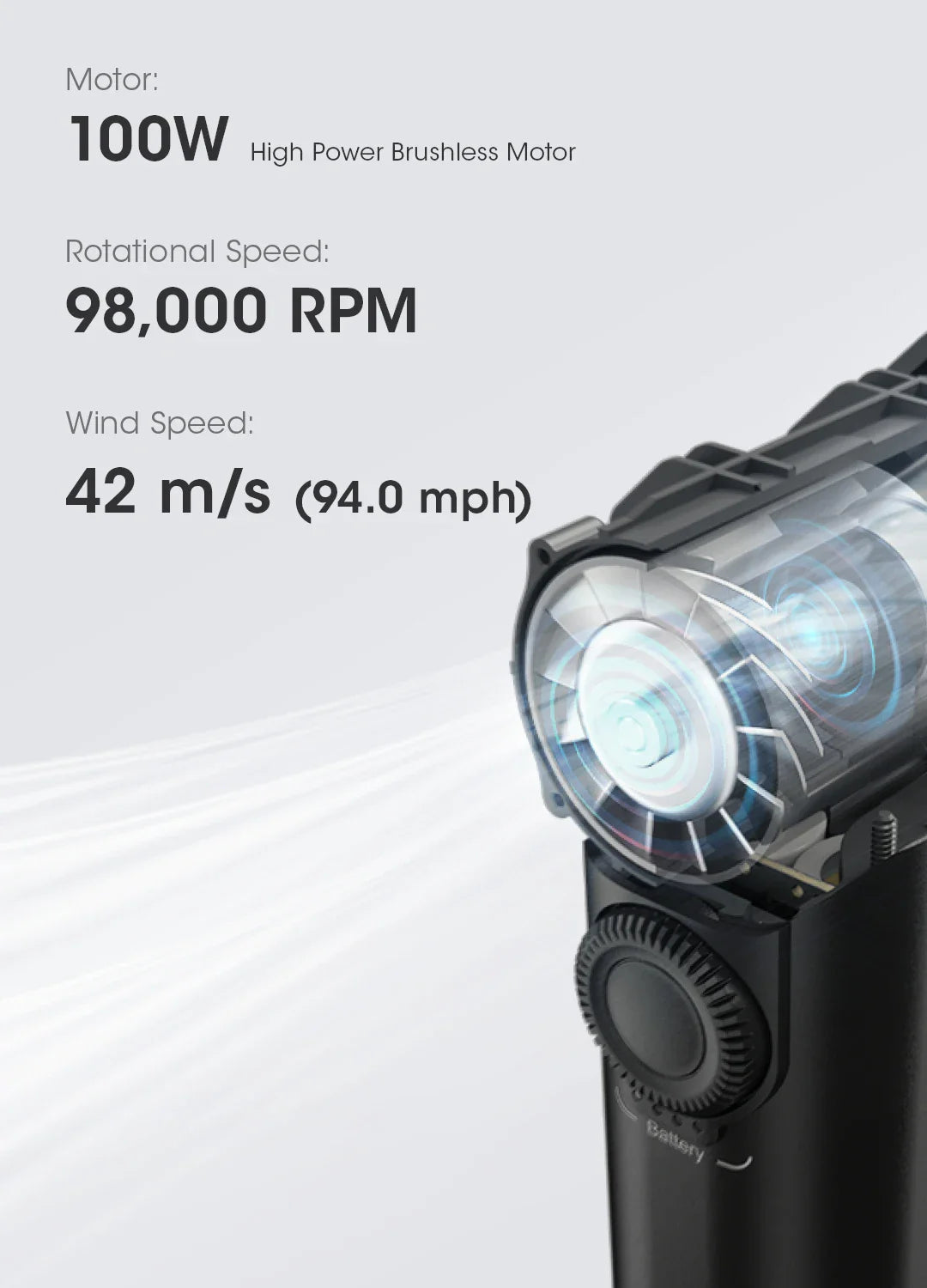 NITECORE CW20 Multipurpose Pocket Fan - Portable Stepless Wind Blower for Photography, Canon, Sony, Short Video & Camping