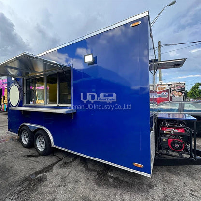 Mobile Fast Food Trailer – Fully Equipped Enclosed BBQ Vending Cart & Restaurant Food Truck with Full Kitchen
