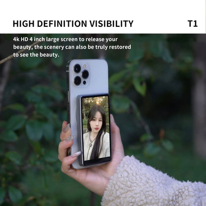 Magnetic Phone Monitor for Vlog – Self-Timer Rear Camera Screen for Live Streaming & Content Creation