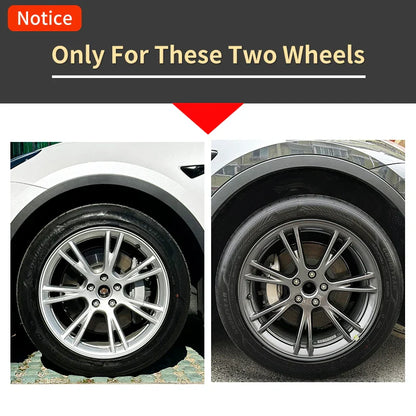 4PCS Tesla Model Y Full Coverage Wheel Covers - 19 Inch Hubcaps for 2019-2024 Vehicles, Blade Design - Automobile Replacement Accessories