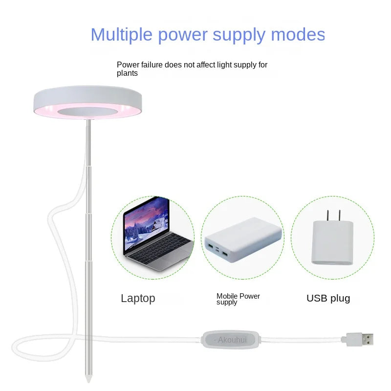 USB LED Grow Light Full Spectrum Phyto Lamp - 5V Plant Growth Lighting for Indoor Plants - Phytolamp for Optimal Plant Growth