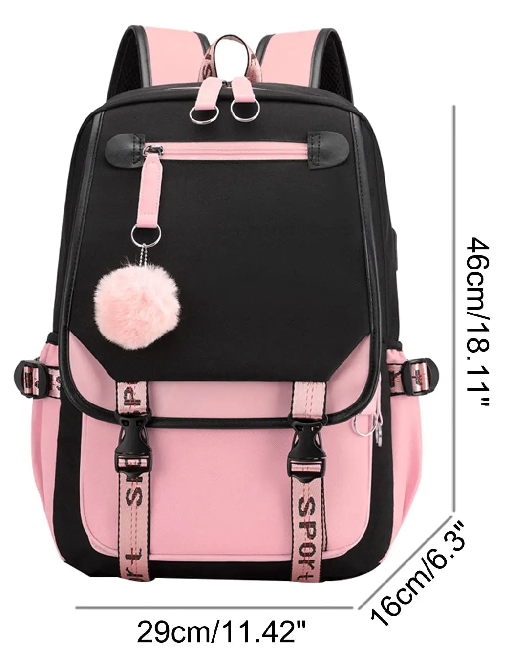 KPop Demon Hunters Saja Boys Backpack – Gothic Hip Hop School Bag for Teenagers