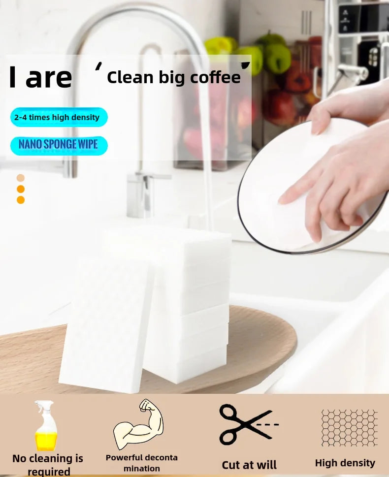 High-Density Nano Cleaning Sponge – Magic Wiping Cotton for Kitchen Cleaning