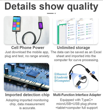 8 in 1 Soil Tester with USB Type-C – Temperature, Moisture, EC, PH, NPK, Portable Sensor, Free Android App