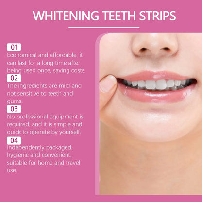 Teeth Whitening Strips – Oral Hygiene Gel Stickers for Cleansing, Dental Whitening & Veneer Care