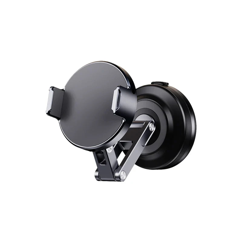 Magnetic Vacuum Adsorption Car Mount – Foldable 360° Rotating Aluminum Alloy Phone Holder for Smartphones
