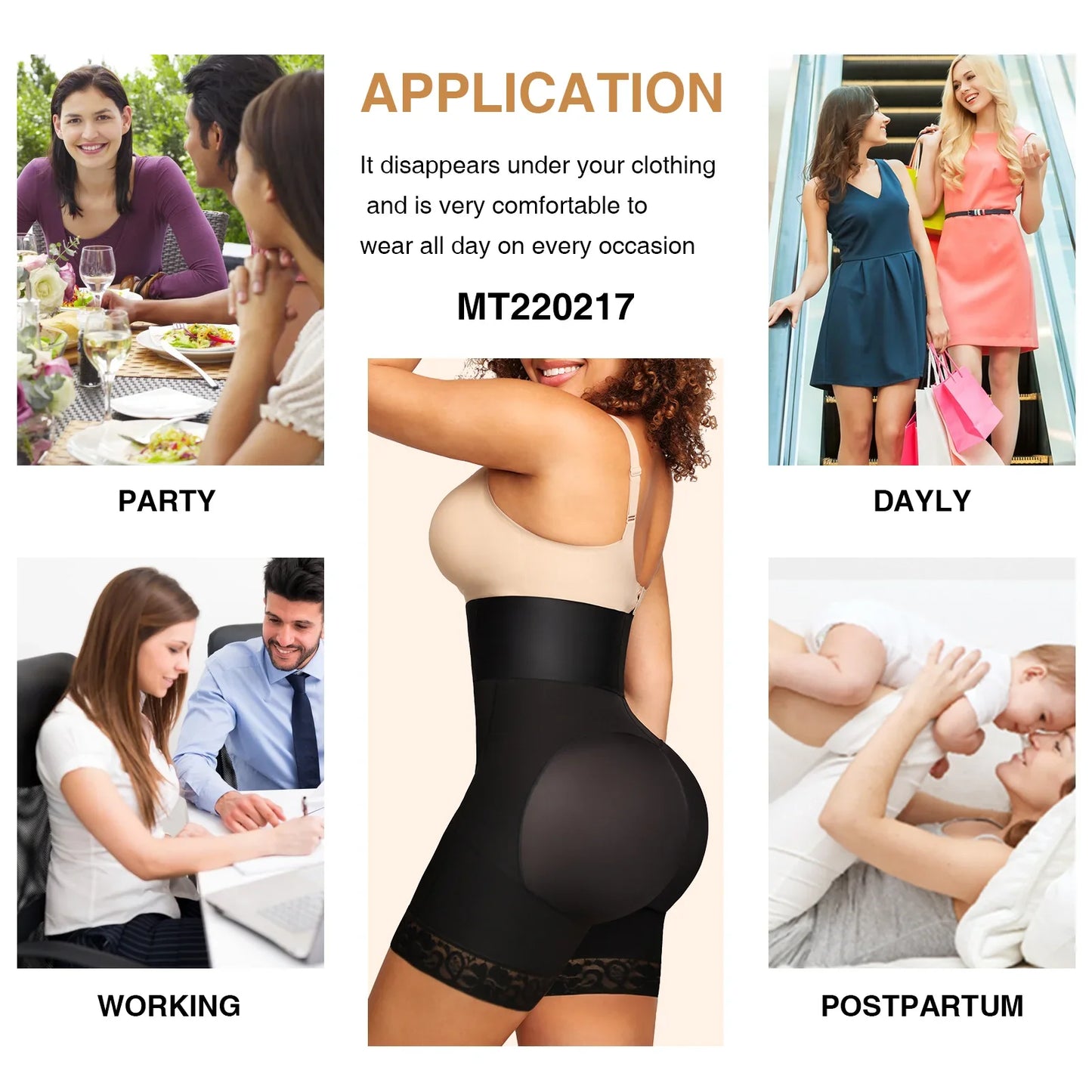 Women's High Waist Slimming Corset - Body Shaper Panties, BBL Shorts, Fitness Waist Trainer and Butt Lifter Shapewear