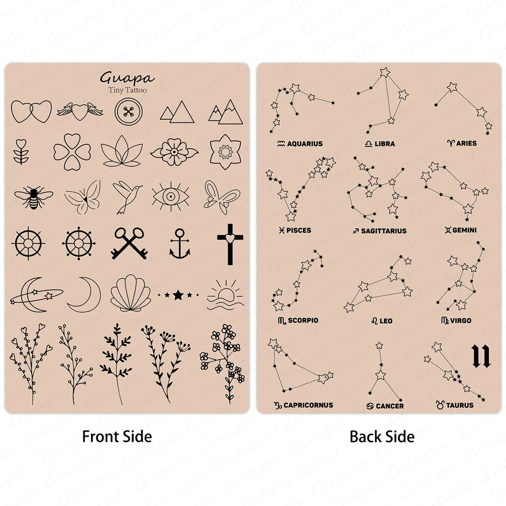 Silicone Practice Skin for Permanent Makeup — Double-Sided Latex Sheet with Brows Design for Hair Stroke Training