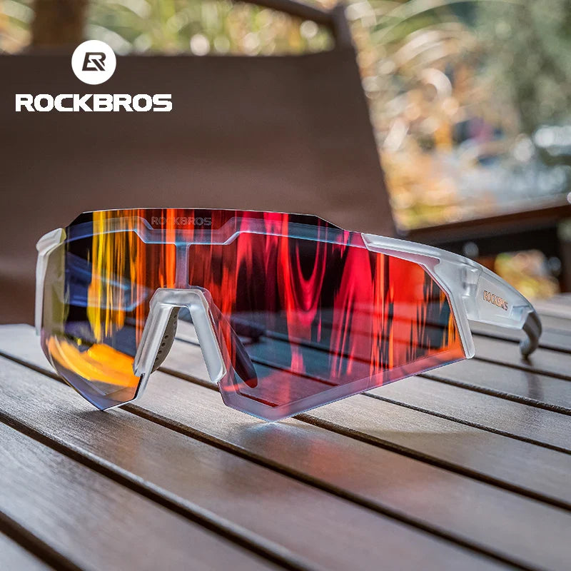 ROCKBROS Cycling Glasses — Photochromic & Polarized Bike Sunglasses for MTB, Road & Outdoor Sports