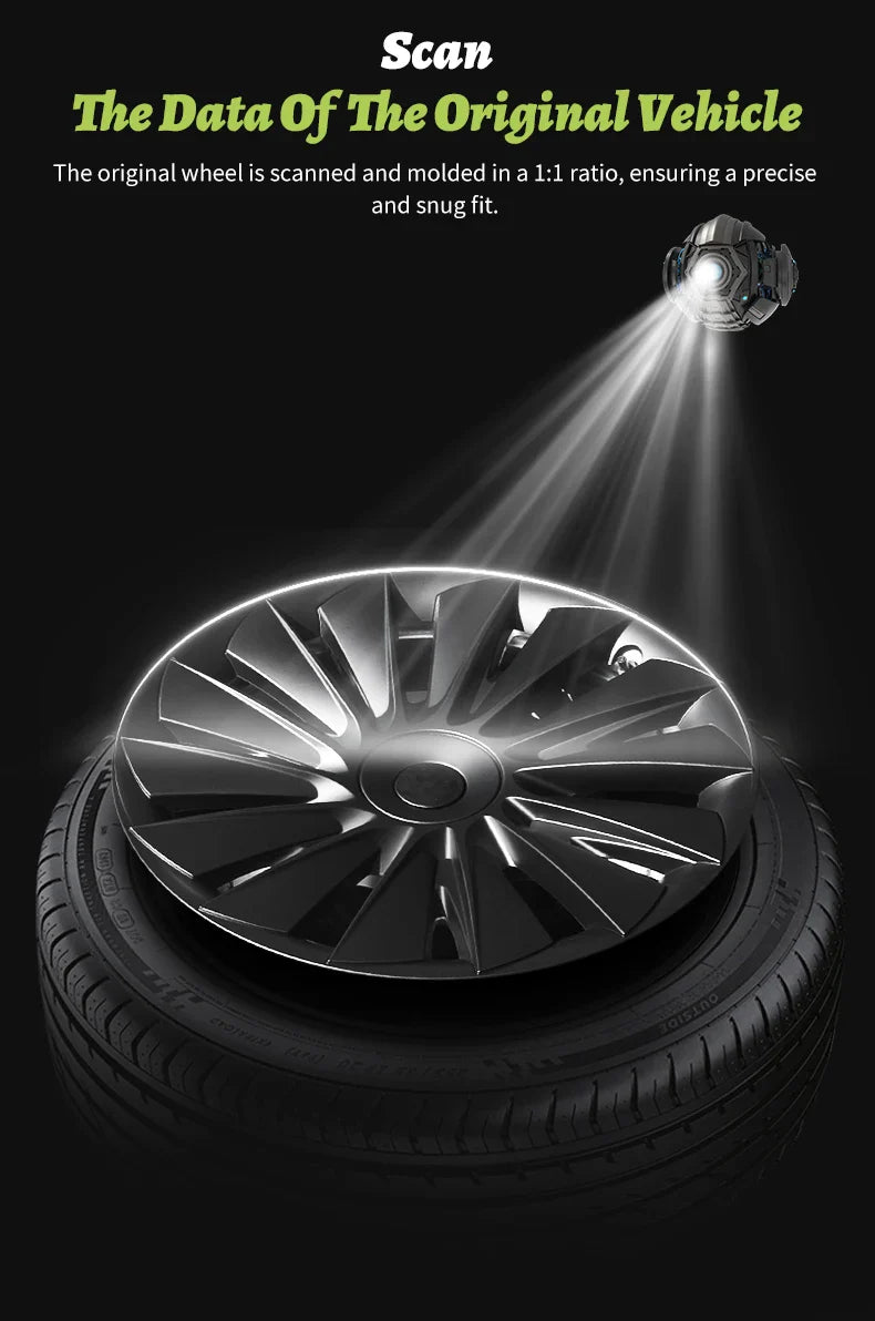 Tesla Model Y 2020–2024 19" Full Coverage Blade Wheel Hubcap – Car Accessories