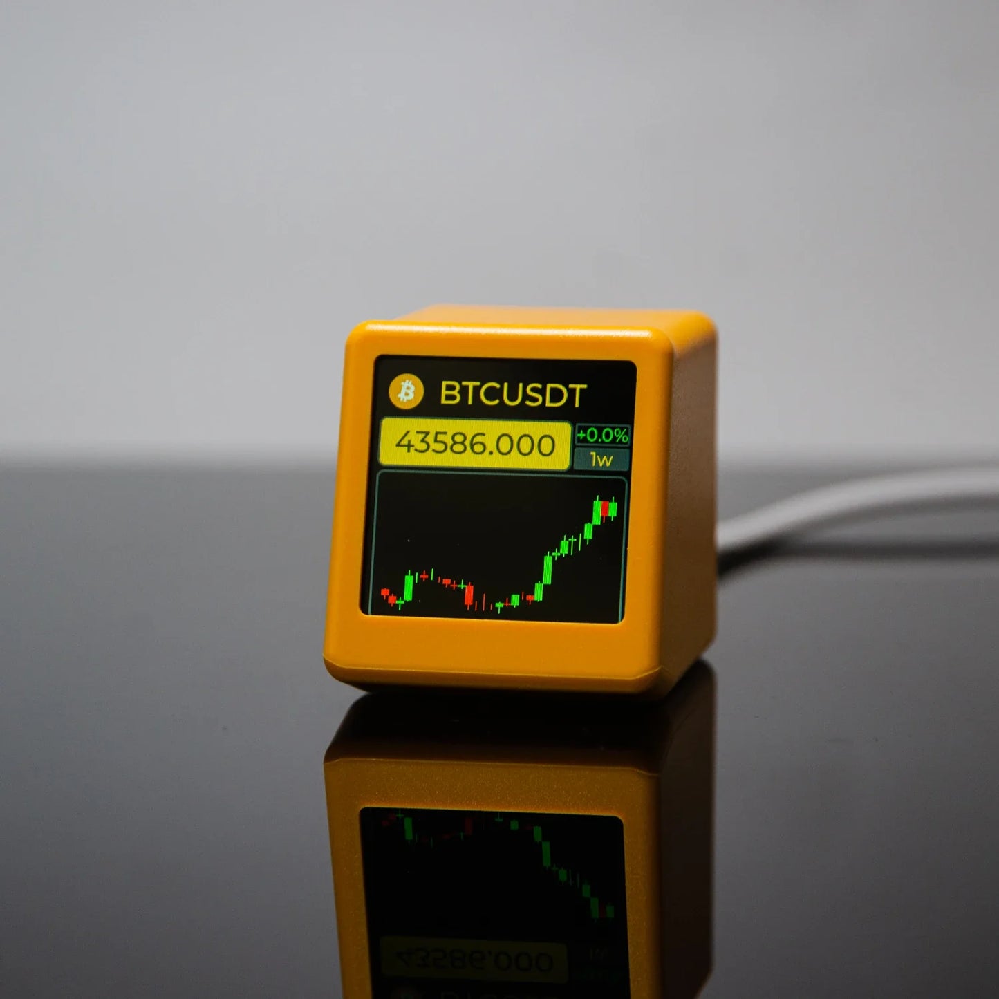 GeekMagic NerdMiner Cryptocurrency & Stock Tracker — Bitcoin, Futures, Currency Exchange Rates, Weather & Time Display