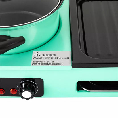 Multifunctional 3-in-1 Electric Grill — Smokeless Korean BBQ, Hot Pot & Non-Stick Baking Pan Multi-Cooker