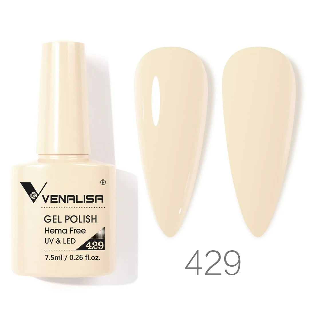 VENALISA 7.5ml HEMA-Free Nail Gel Polish – VIP4 Semi-Permanent Soak-Off UV/LED Gel Varnish, Full Coverage Nail Lacquer