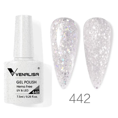 VENALISA 7.5ml HEMA-Free Nail Gel Polish – VIP4 Semi-Permanent Soak-Off UV/LED Gel Varnish, Full Coverage Nail Lacquer