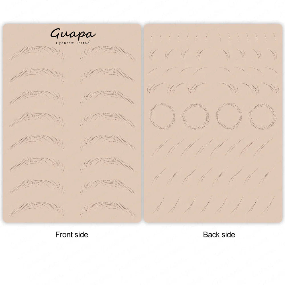 Microblading Practice Skin Sheets — Eyebrow Segment Tip Joint Texture for Semi-Permanent Makeup Training
