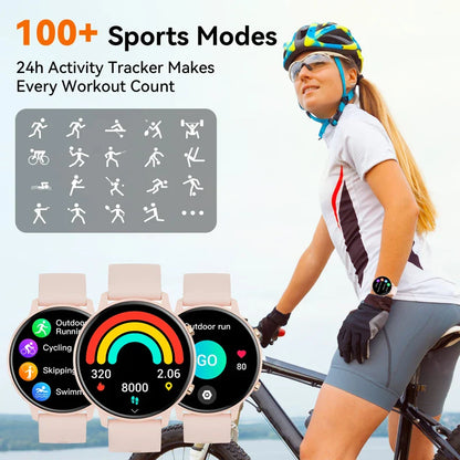 Karchilor Smartwatch – Bluetooth Call, Sports, Waterproof Health Monitor for Women and Men, Compatible with Android and iOS