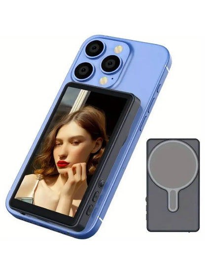 Magnetic Phone Monitor for Vlog – Self-Timer Rear Camera Screen for Live Streaming & Content Creation