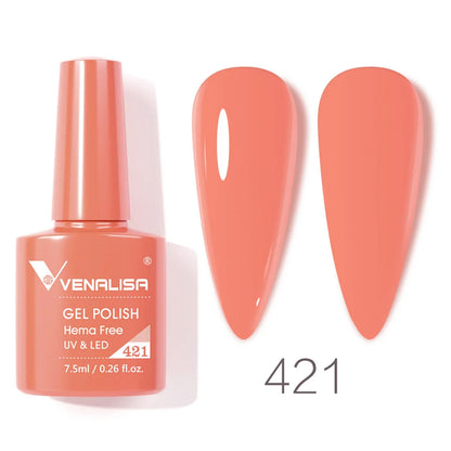 VENALISA 7.5ml HEMA-Free Nail Gel Polish – VIP4 Semi-Permanent Soak-Off UV/LED Gel Varnish, Full Coverage Nail Lacquer
