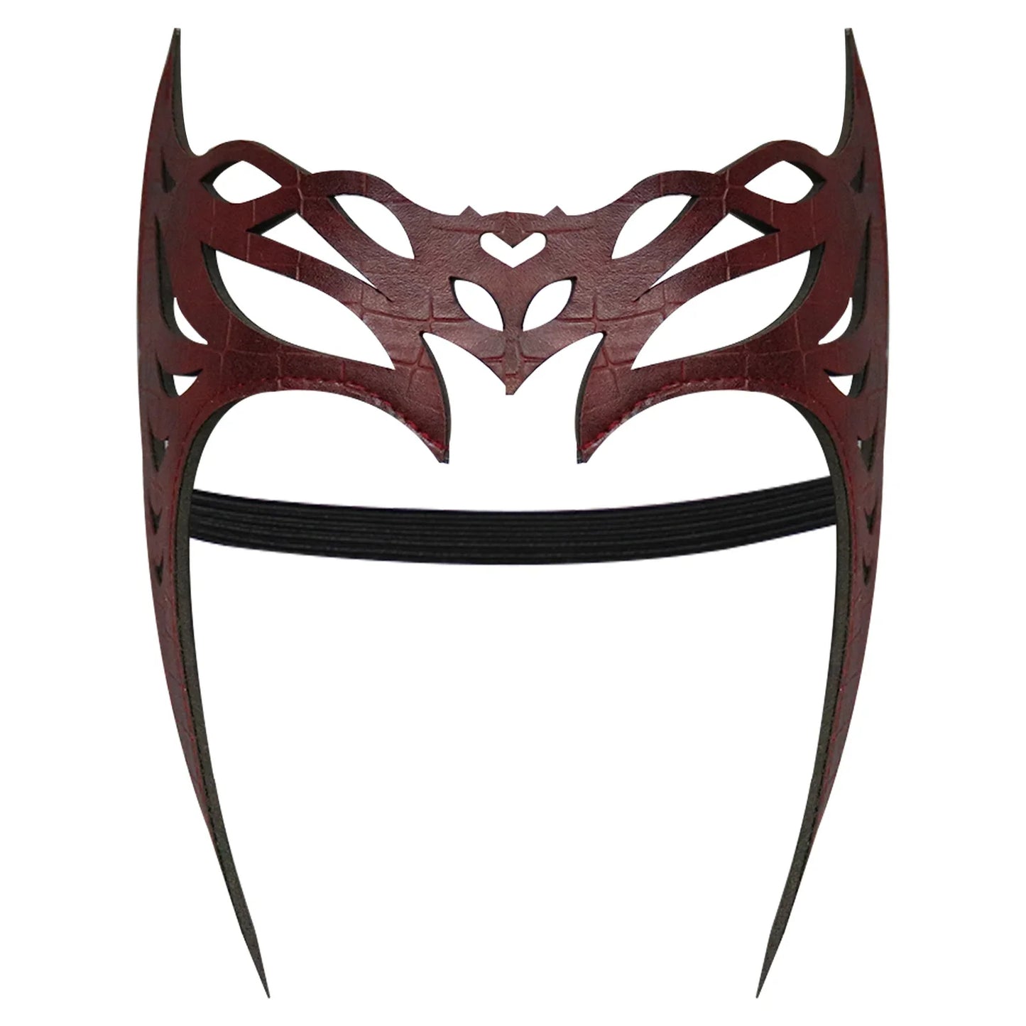 Scarlet Witch Cosplay Headband & Mask — Leather Face Cover for Adult Halloween, Superhero Costume & Party Props