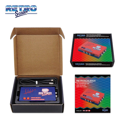 RetroScaler2x AV to HDMI Converter — Line-Doubler for Retro Game Consoles including PS2, N64, NES, Dreamcast, Saturn, MD1, MD2