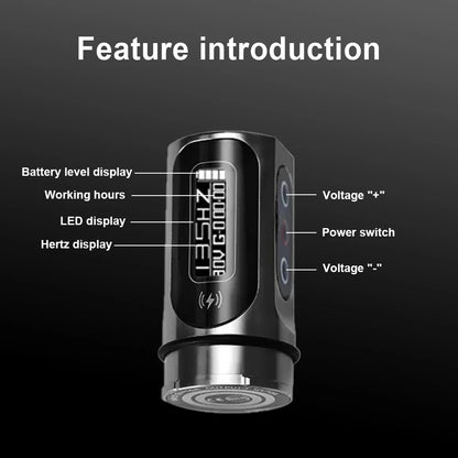 YILONG MAX Tattoo Machine Cartridge Pen, 2400mAh Battery, Coreless Motor, High Capacity, Professional Tattoo Pen for Artists