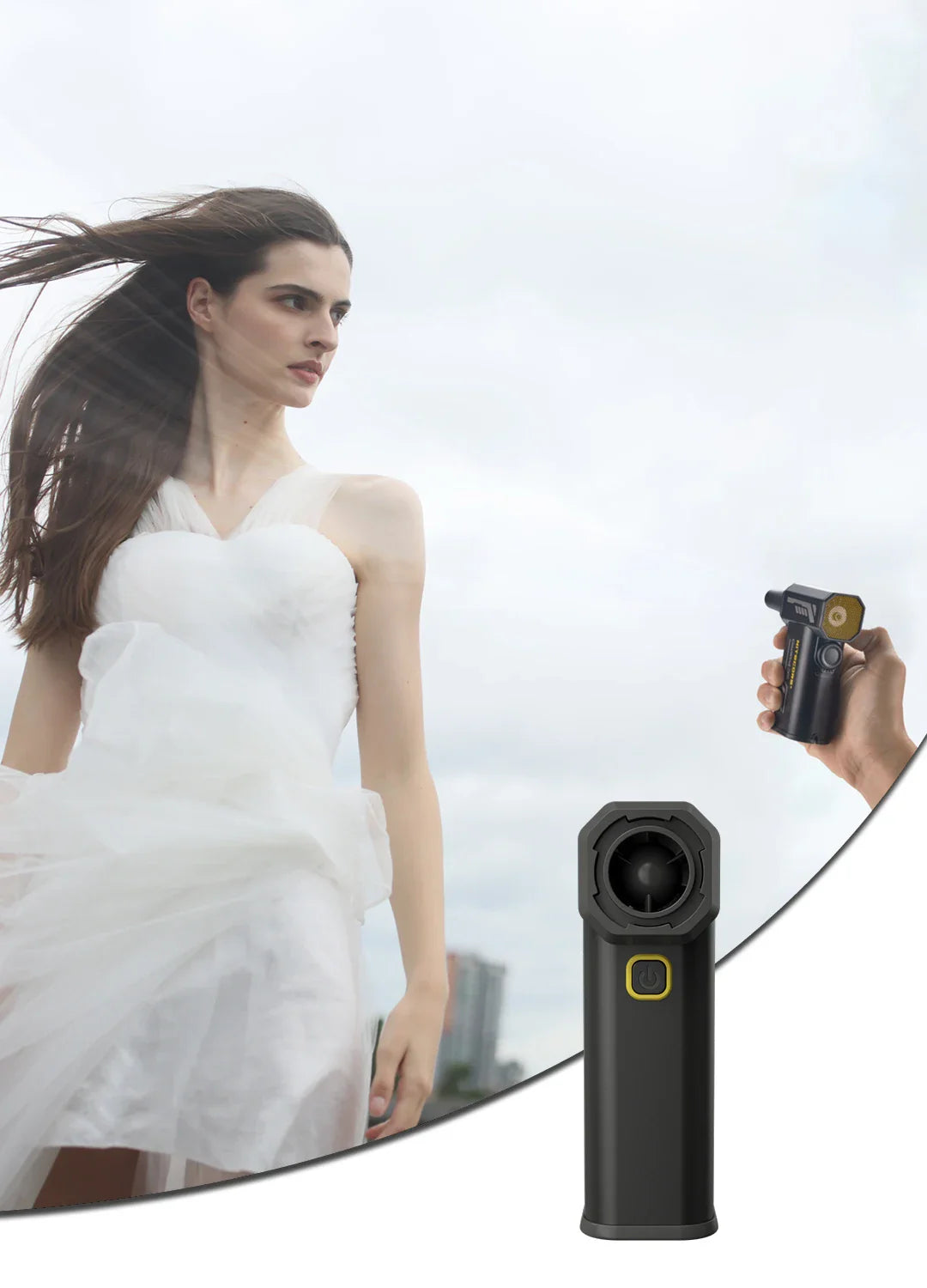 NITECORE CW20 Multipurpose Pocket Fan - Portable Stepless Wind Blower for Photography, Canon, Sony, Short Video & Camping