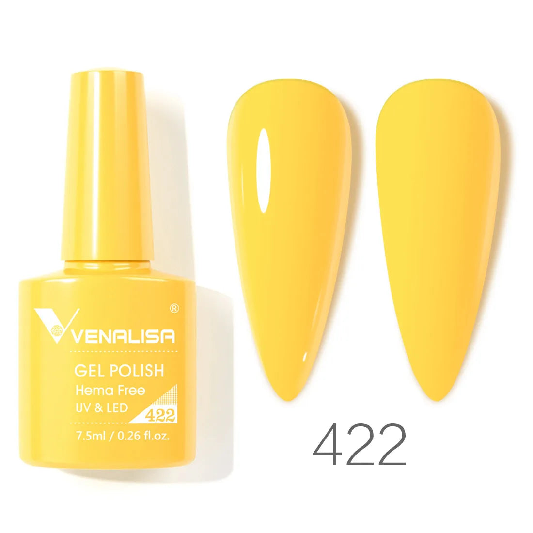 VENALISA 7.5ml HEMA-Free Nail Gel Polish – VIP4 Semi-Permanent Soak-Off UV/LED Gel Varnish, Full Coverage Nail Lacquer