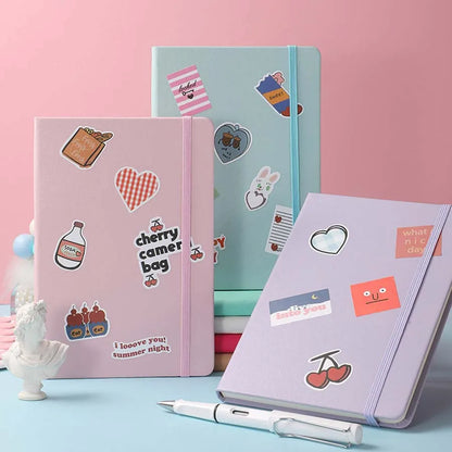 2PC Leather Notebook Set – 200-Page Lined Office Journal & Student Notepad
