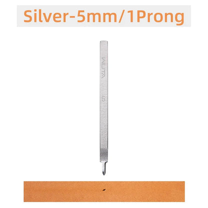 WUTA Leather Chisel Tool – Diamond Pricking Iron with 3/4/5/6mm Hole Punch for Stitching & Leathercraft
