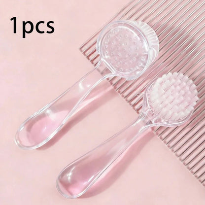 Acrylic Nail Dust Brush Set - Round Head Powder Cleaning Brush With Cap Professional Manicure Pedicure Tool Holder