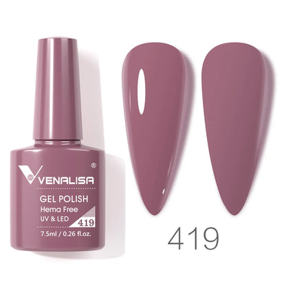 VENALISA 7.5ml HEMA-Free Nail Gel Polish – VIP4 Semi-Permanent Soak-Off UV/LED Gel Varnish, Full Coverage Nail Lacquer