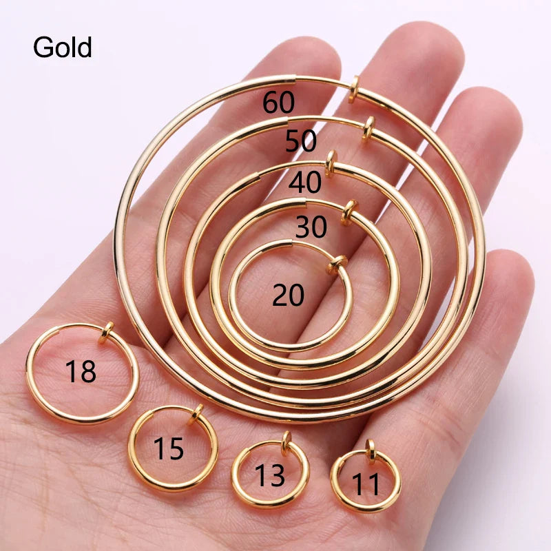 Unisex Ear Cuff Clip-On Hoop Earrings – No Piercing Required, Non-Hole Fake Earrings for Men & Women 2025 Trend