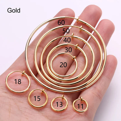 Unisex Ear Cuff Clip-On Hoop Earrings – No Piercing Required, Non-Hole Fake Earrings for Men & Women 2025 Trend