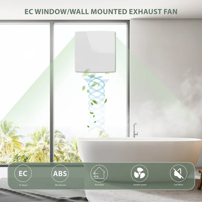 KCvents Exhaust Fan – Reversible Remote Control Ventilation for Bathroom, Kitchen & Home, ECO-Friendly 4/6in Wall Mount