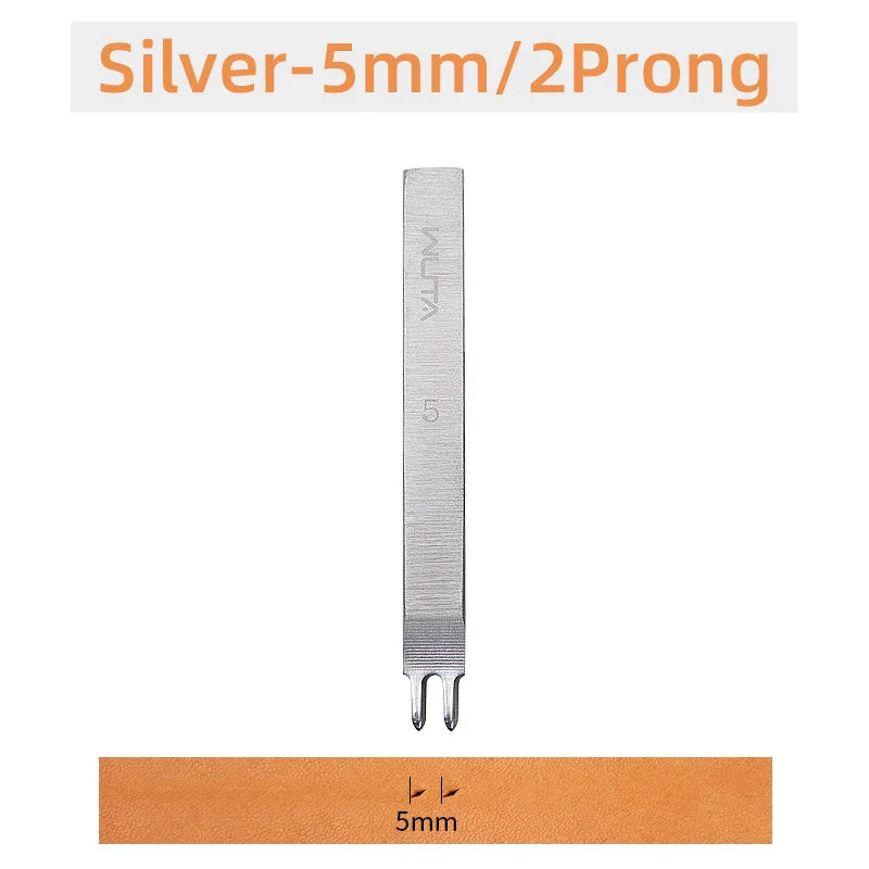 WUTA Leather Chisel Tool – Diamond Pricking Iron with 3/4/5/6mm Hole Punch for Stitching & Leathercraft