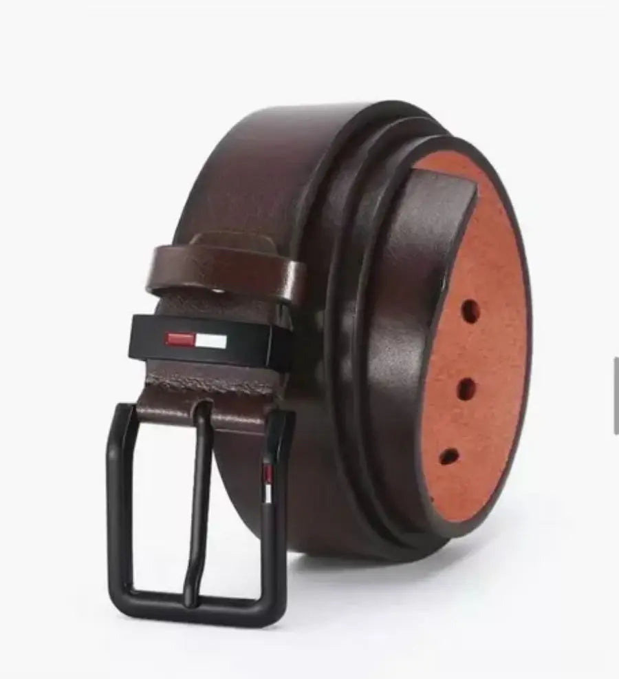 Men’s PU Leather Belt with Alloy Square Pin Buckle — Business & Casual Fashion Waistbelt, Black, Coffee, Brown, 2023 Style