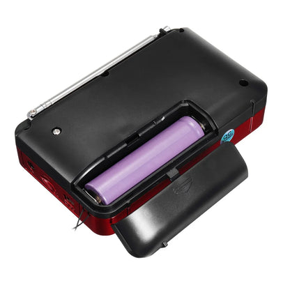 STONEGO Mini Portable Radio — Handheld Rechargeable Digital FM Radio with USB/TF MP3 Player, Speaker Device for On-the-Go Use