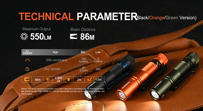 ACEBEAM Pokelit AA EDC Flashlight - 1000 Lumens, CRI90, USB-C Rechargeable, IP68 Waterproof Small Pocket LED for Everyday Carry