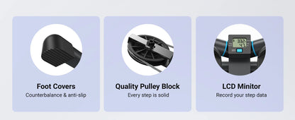 MERACH Mini Stepper with Resistance Bands — 330lbs Capacity Fitness Stepper for Home Exercise & Twisting Workouts